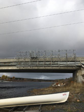 Suspended Scaffold for inspection of a Bridge. 
