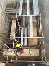 Access to tank in water treatment plant